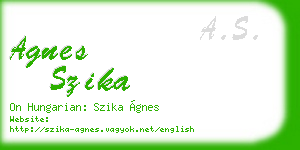 agnes szika business card