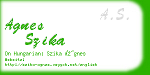 agnes szika business card